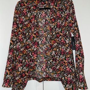 LuLu’s Pink and Black Floral Print Blazer